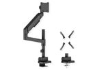 ROLINE Schwerlast-LCD-Arm, Trägerstange, 4 Gelenke, Tischmontage, bis 22/27 kg, schwarz