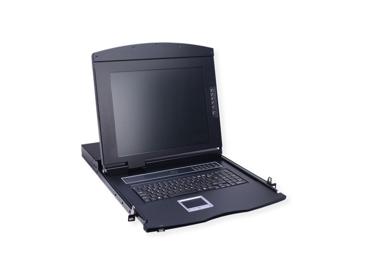 VALUE 19"-KVM-Konsole, 43 cm (17") TFT (16:9), VGA, USB, Tastaturlayout D