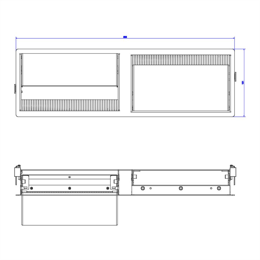BACHMANN CONI DUO Einbaurahmen 6-fach, 2x 3-fach Rahmen weiss