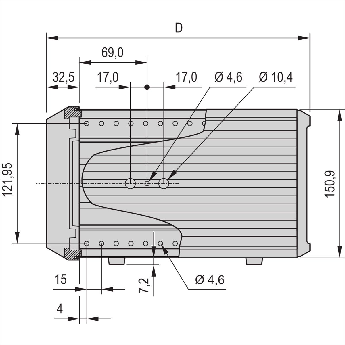 SCHROFF PROPAC PRO GEH.3HE 63TE 386T, Tischgehäuse mit vorkonfektionierten Ausbauteilen