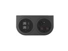BACHMANN PIX HOLDER DOUBLE, 1x UK, 1x USB A/C, BS1363, schwarz, 2 m