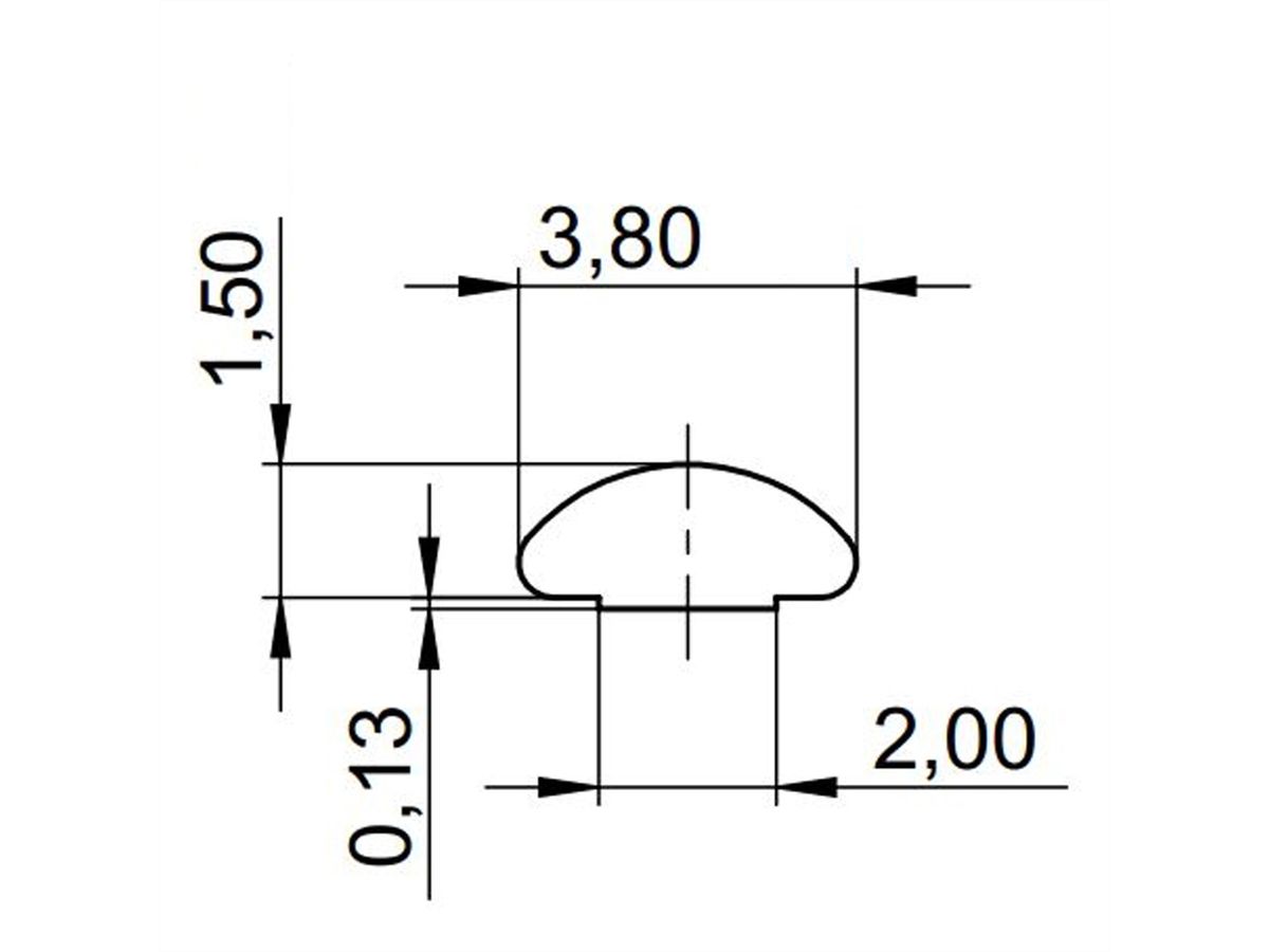 SCHROFF EMV-Dichtung (Textil) - EMC PROFILDICHTUNG 6HE 10STK