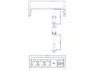 BACHMANN DESK2 3x Schutzkontakt, 1x CAT6 1x USB3 weiss