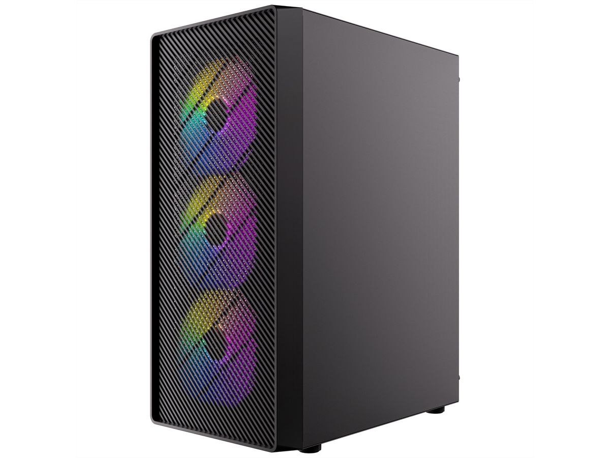ANTEC AX26 RGB Elite PC Gehäuse Midi Tower Gaming ATX, schwarz