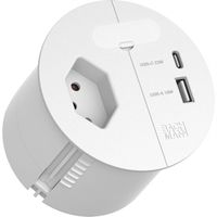 BACHMANN LOOP IN CHARGE 1xCH T13 wh, 1x USB A/C 22W 1xKBD 0,2m