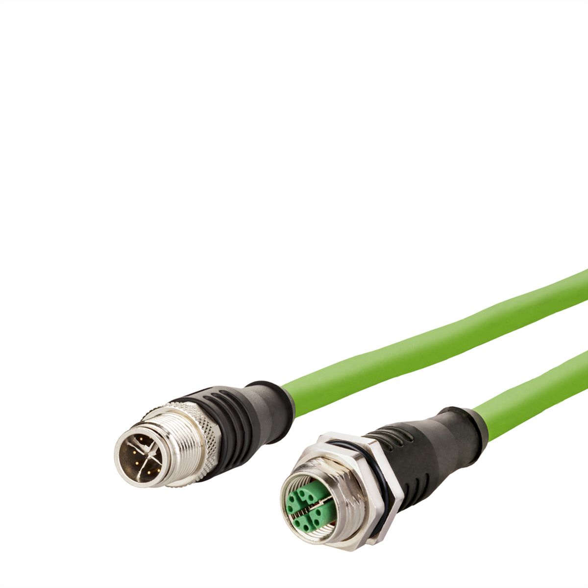METZ CONNECT Verbindungsleitung M12 BU-M12 ST, 8-pol X-kodiert, gerade-gerade, 2 m