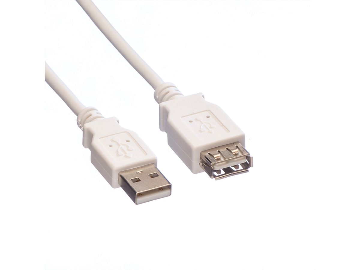 VALUE USB 2.0 Kabel, Typ A-A, ST/BU, weiß, 1,8 m