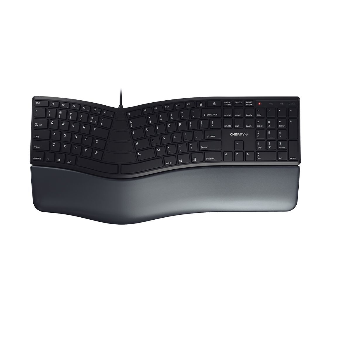 CHERRY KC 4500 ERGO Tastatur Universal USB QWERTY US Englisch Schwarz