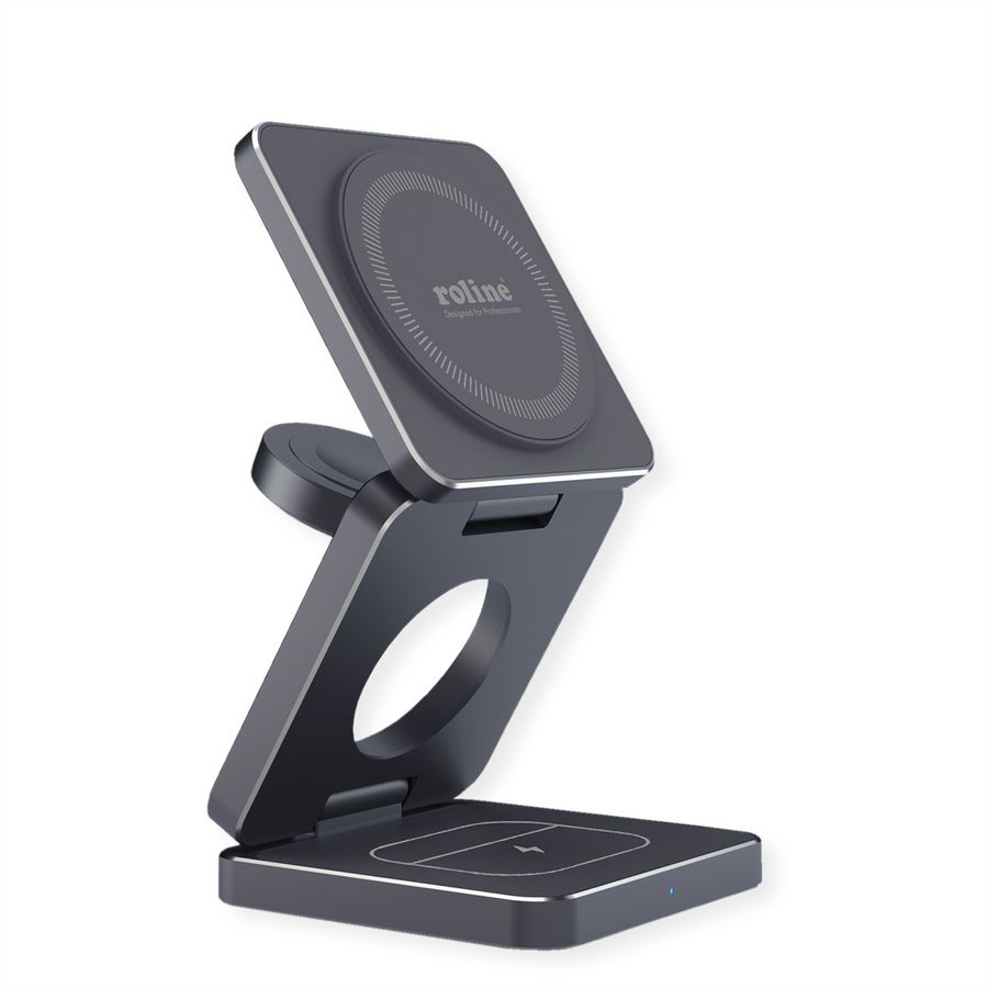 ROLINE 3-in-1 Induktions-Ladestation, faltbar, für Samsung