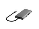 VALUE USB Typ C Dockingstation, 2x HDMI (4K60 und 4K30), 1x DP 4K60, 1x VGA, 1x Gb Ethernet, 2x USB C, 2x USB A (3.2 Gen1 und USB 2.0, 1x Type C PD