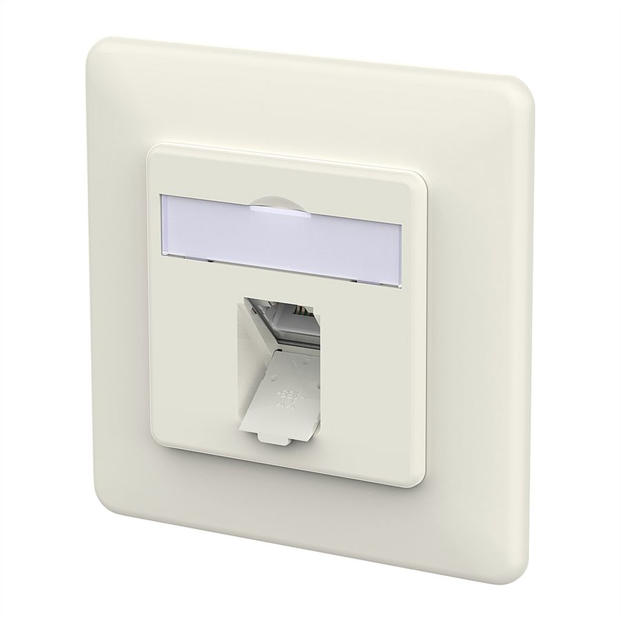 METZ CONNECT E-DAT C6A IDC Dose, 1 Port, UP, reinweiß