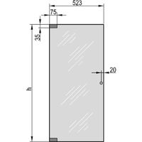 SCHROFF Glastür, 120°-Öffnungswinkel - SEKURIT-TUER 12HE 553B