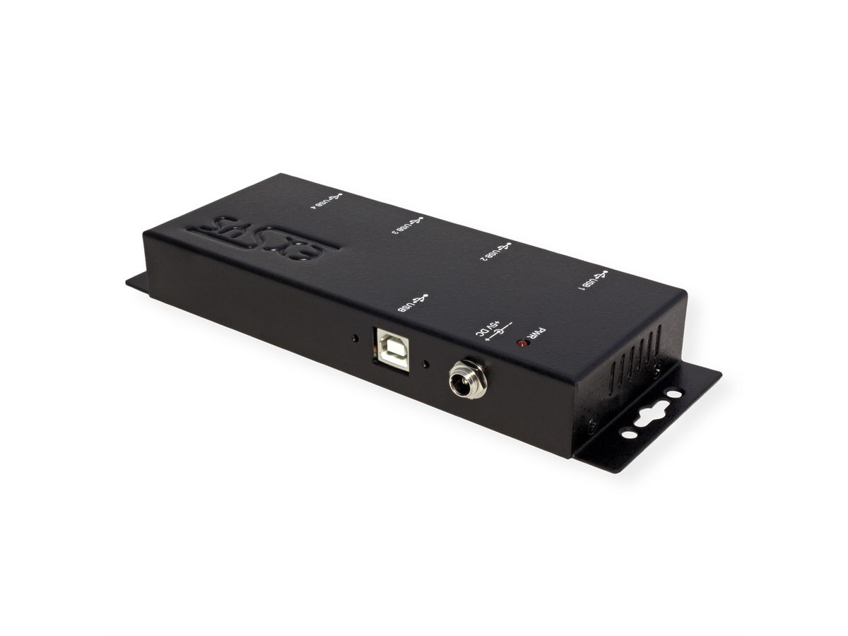 EXSYS EX-1166HMV 4 Port externer USB 2.0 Hub Metall verschraubbar
