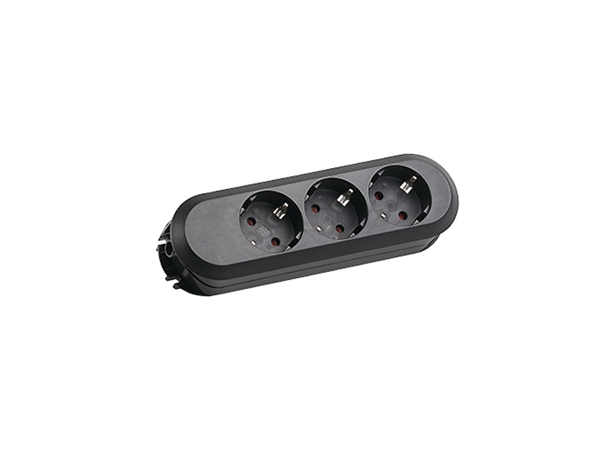 BACHMANN SMART 3xCEE7/3 schwarz, ohne Zuleitung