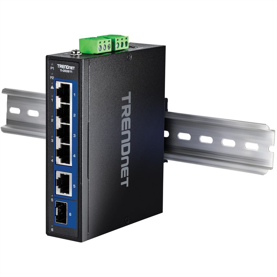 TRENDnet TI-G50611 Industrial DIN-Rail Switch 6-Port 2.5G mit 10G Ports