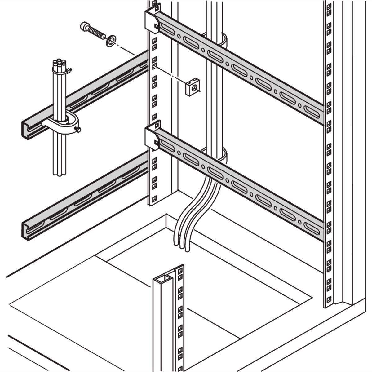 SCHROFF C-PROFIL 900 750MM - EURORACK C-RAIL FOR CABINET 900D