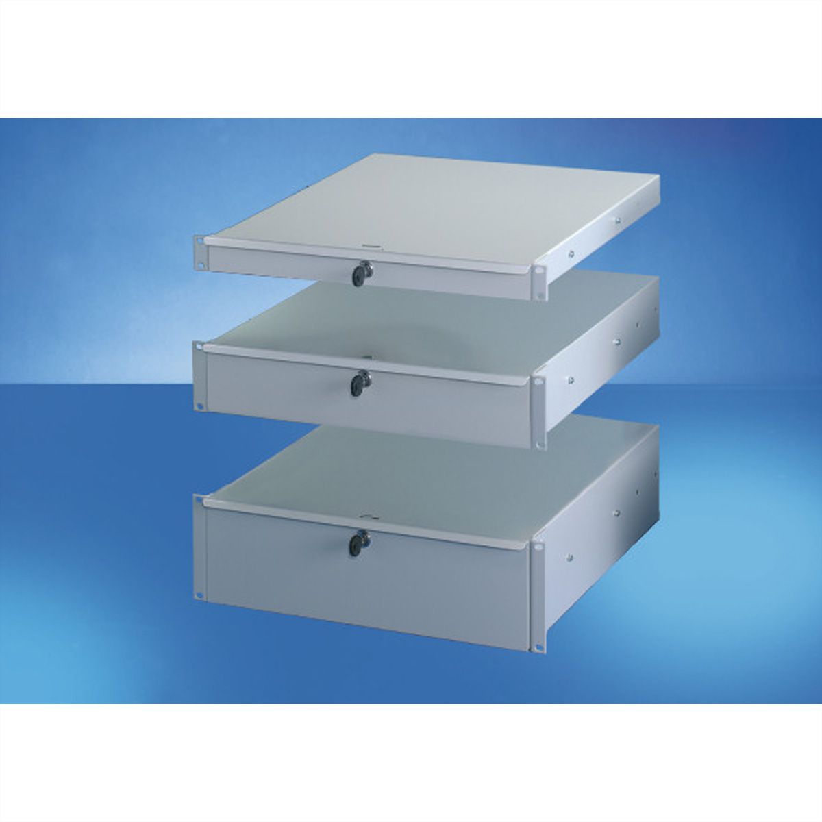 SCHROFF 19"-Schubfach 1HE, grau