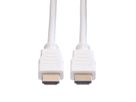 VALUE HDMI High Speed Kabel mit Ethernet, weiß, 1 m