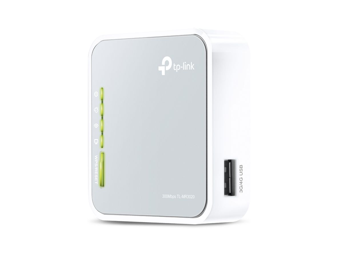 TP-LINK TL-MR3020 Einzelband (2,4GHz) Schnelles Ethernet 3G 4G Grau, Weiß WLAN-Router