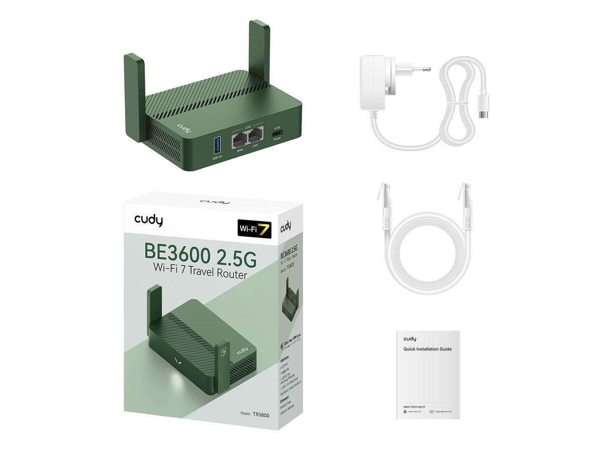 CUDY TR3600 Wi-Fi 7 Mini VPN Router