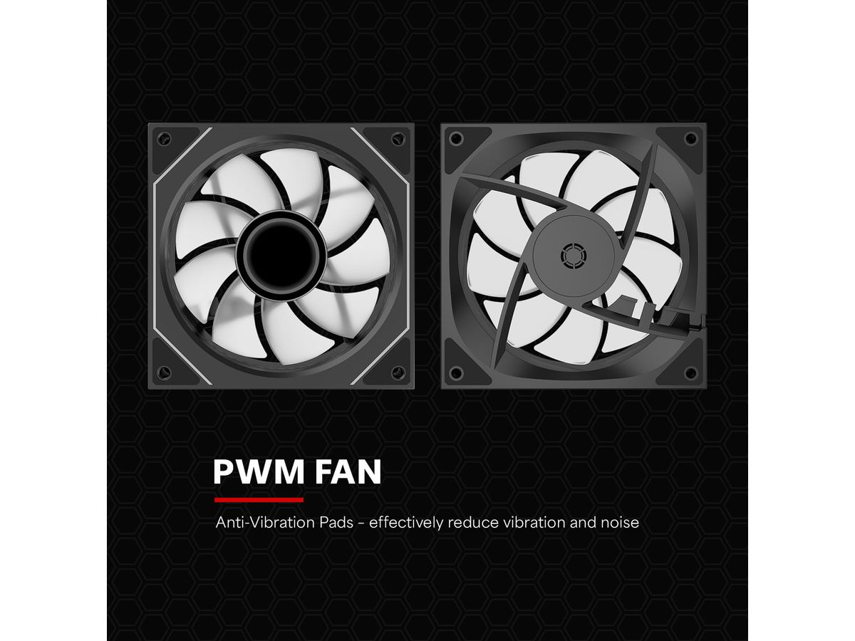 XILENCE XF079 Reverse Gehäuselüfter, mit Infinity-Mirror-Design