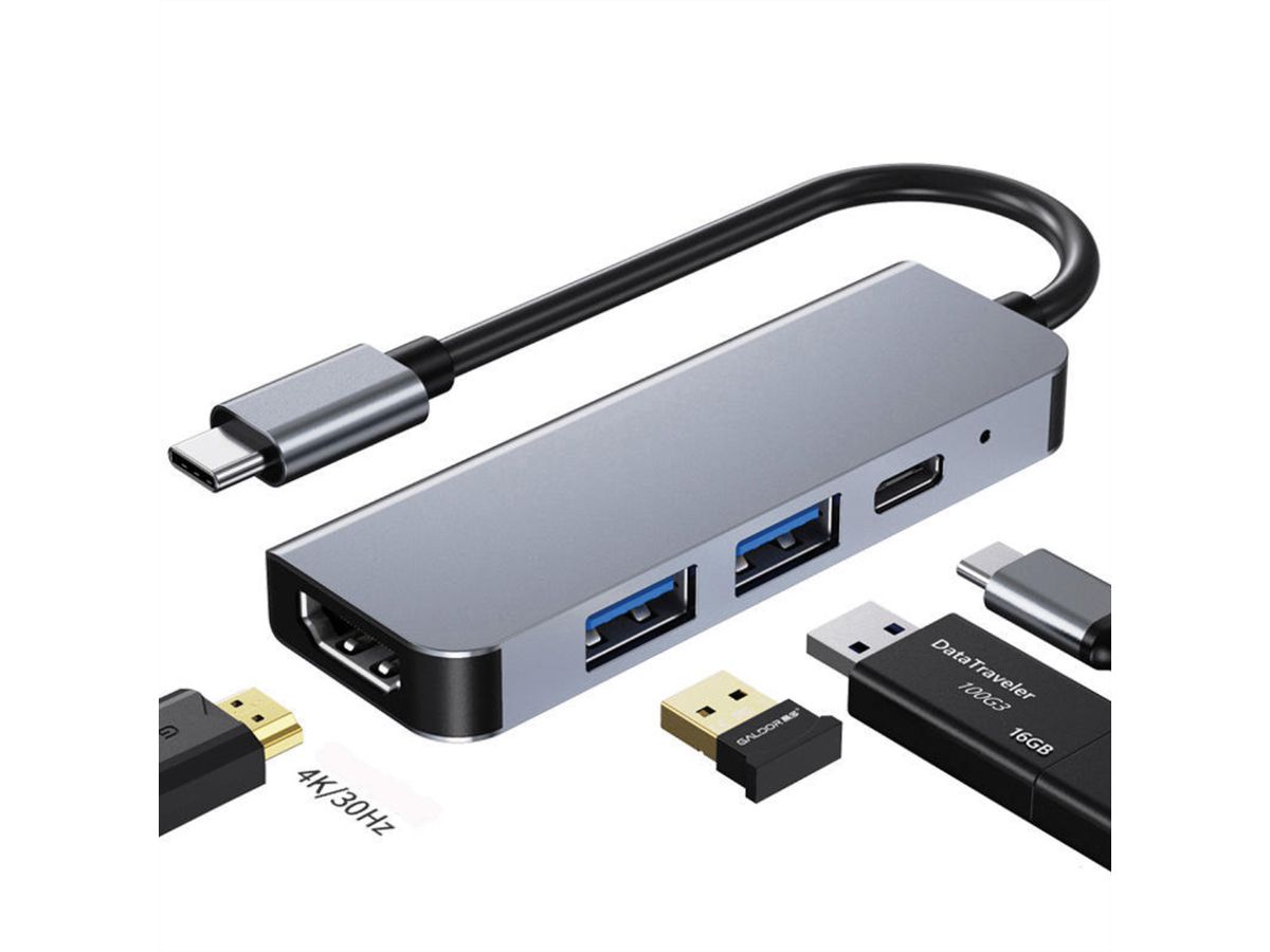 VALUE USB Typ C Docking Station, HDMI 4K, 2x USB A + Typ C PD