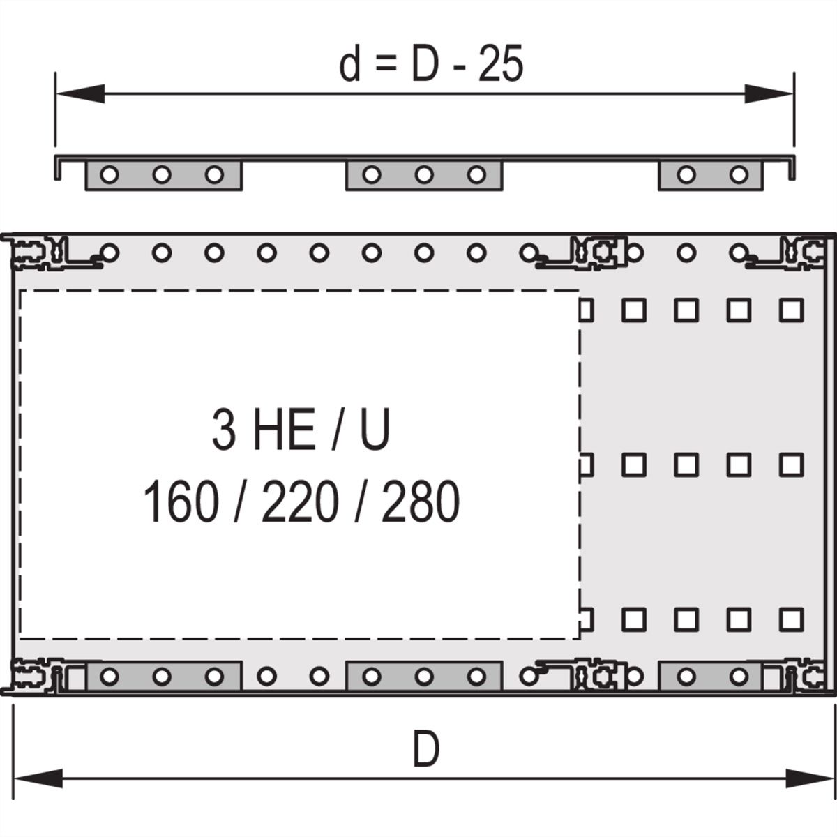 SCHROFF Abdeckblech für Anschraubung an die Seitenwand - ABDECKBLECH EMC 84TE 175T 2ST