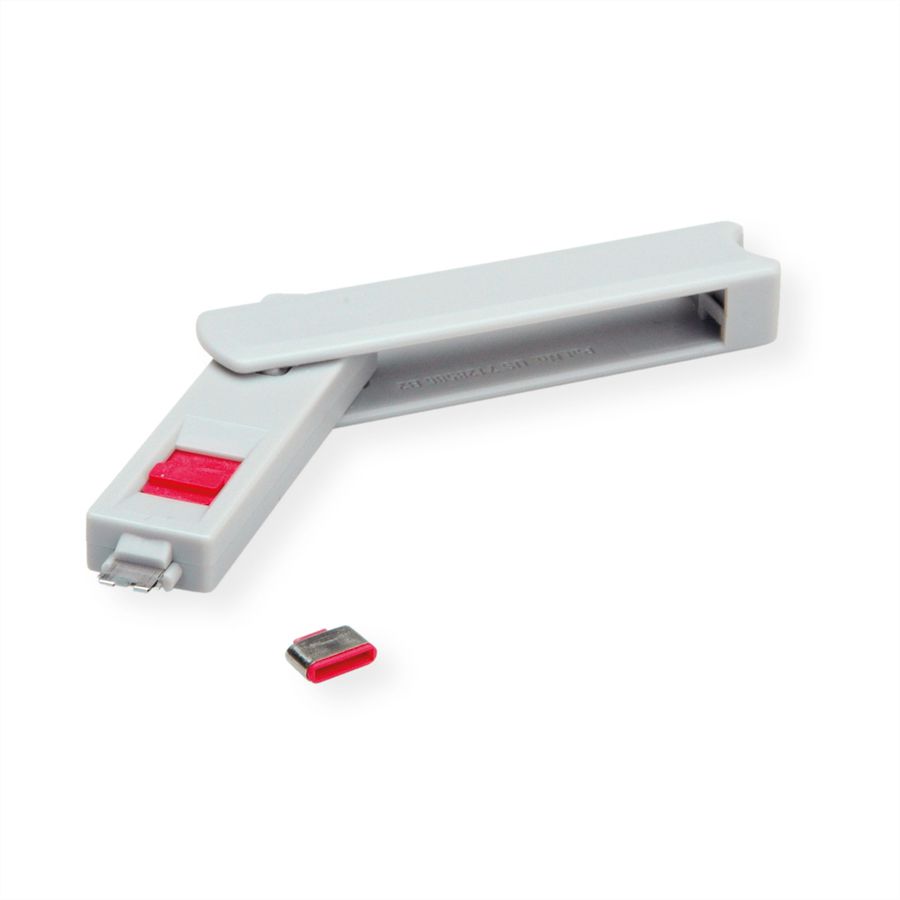 ROLINE USB Typ C Port Blocker, 1x Schloss und 1x Schlüssel
