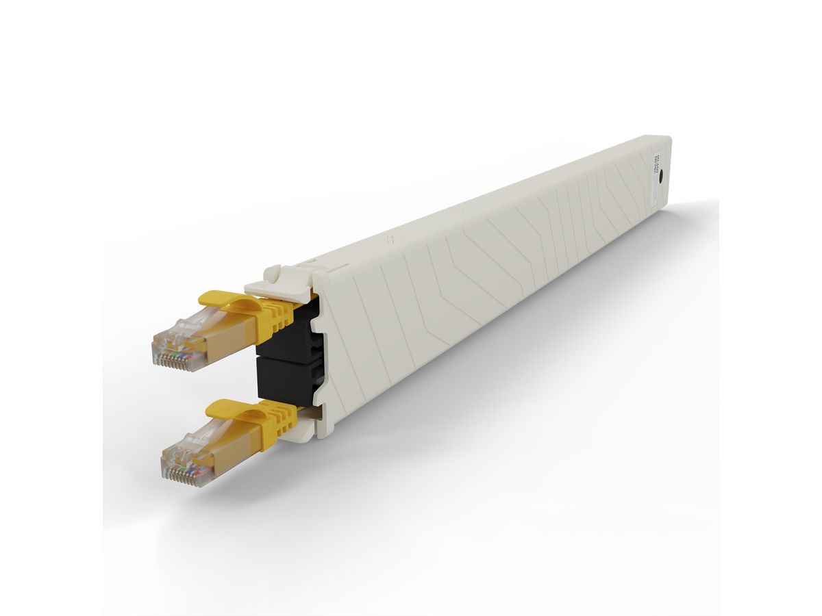 patchbox.one Kassette 8RU UTP gelb Cat.6a 0,8m