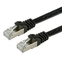 VALUE Patchkabel Cat.6 (Class E) FTP, extra-flach, schwarz, 0,5 m