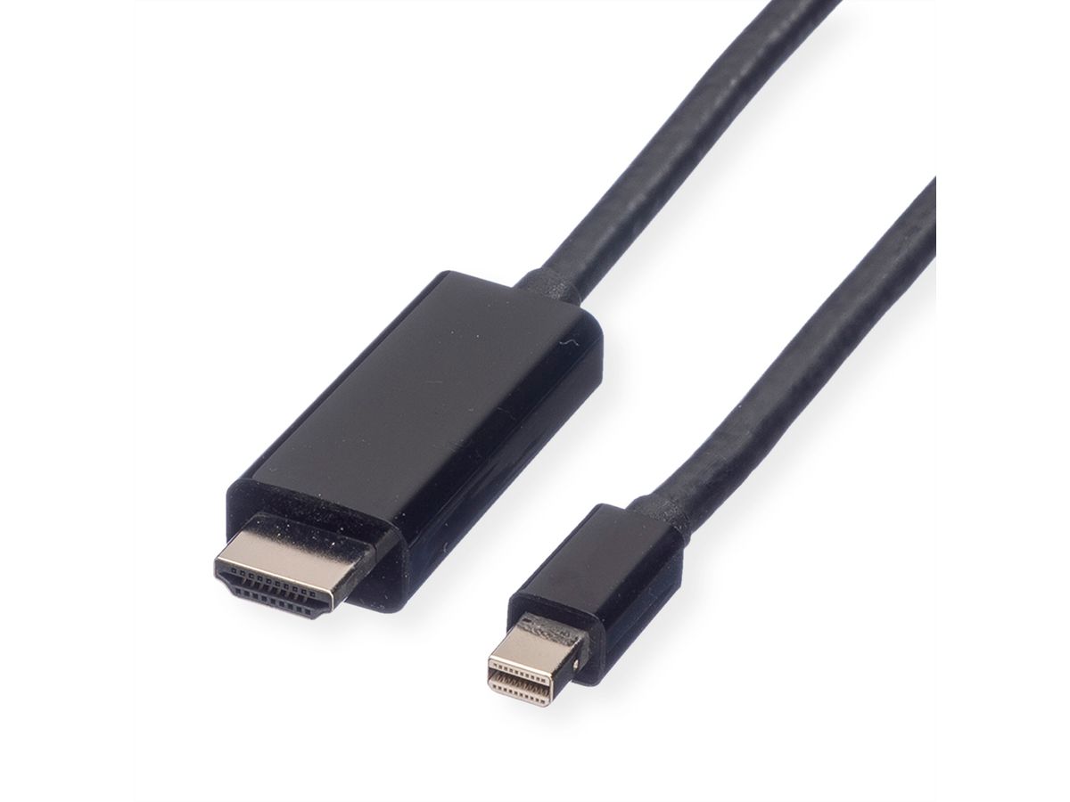 VALUE Mini DisplayPort Kabel, Mini DP-UHDTV, ST/ST, schwarz, 1 m