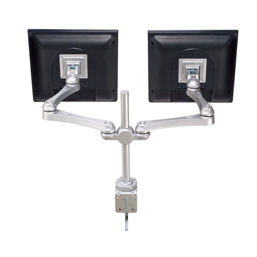 ROLINE LCD-Doppelarm Trägerstange, 4 Gelenke, Tischmontage, bis 16 kg