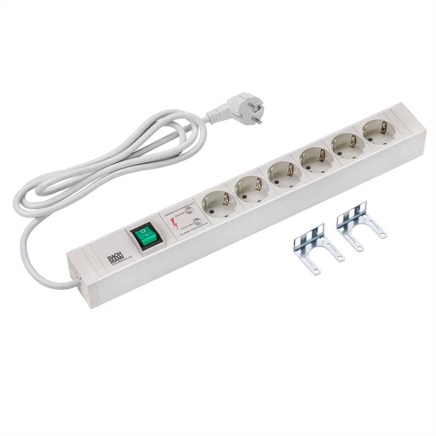BACHMANN 19" PDU PVC 6xCEE7/3 Schalter