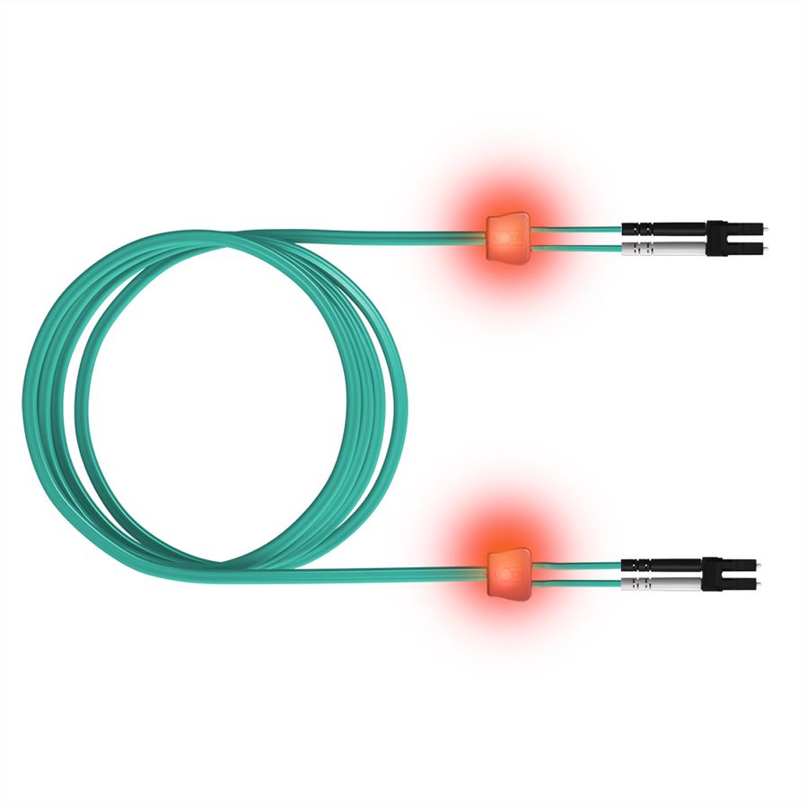 EasyLan LWL-LED-Patchkabel duplex 50/125µm OM3, LC/LC, türkis, 1 m
