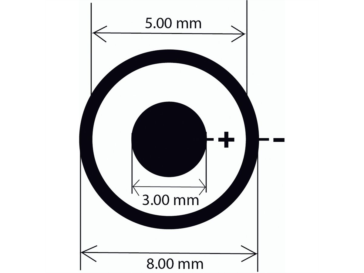 EXSYS EX-K1110 DC-Jack Kabel für Terminal Block, schwarz