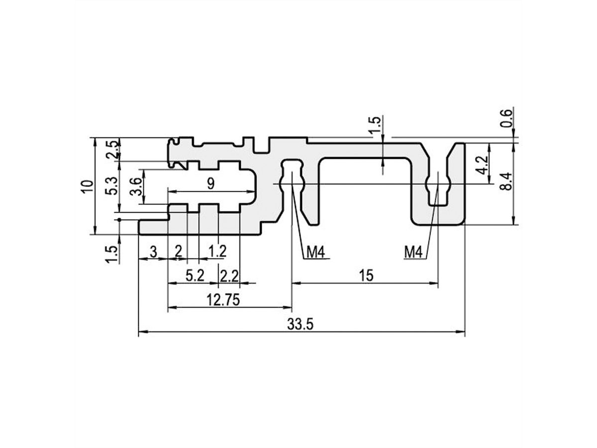 SCHROFF Typ H-KD stabil, kurzes Dach - MODULSCH. VORNE 42TE H KD