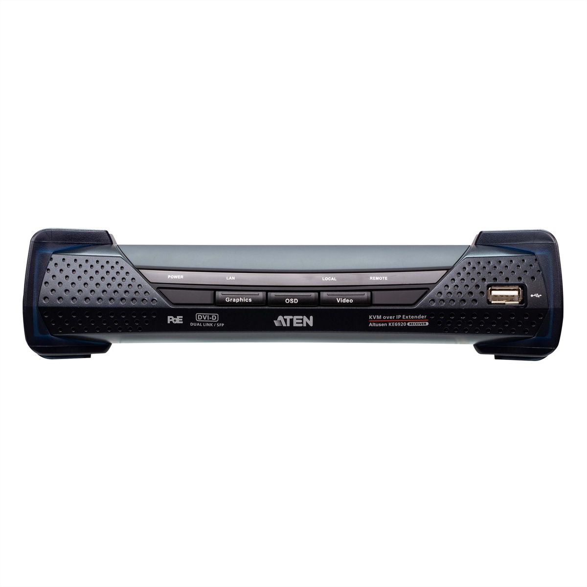 ATEN KE6922R 2K DVI-D Dual Link KVM Over IP Empfänger mit SFP und PoE
