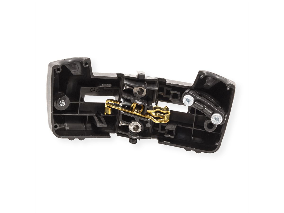 BACHMANN Schutzkontaktstecker, schwarz bruchfest, montierbar, IP 20, Winkel