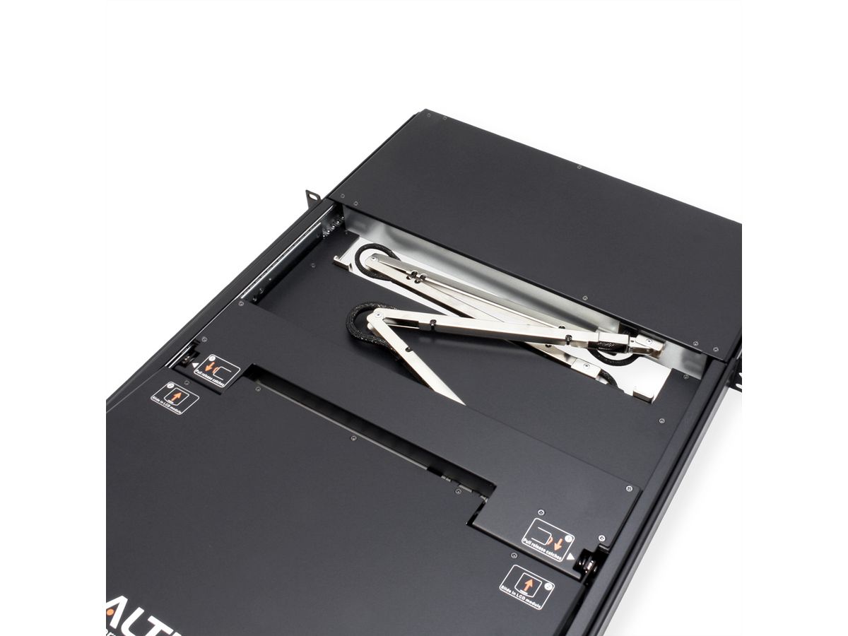 ATEN KL1516AiM KVM Over-IP Switch, 43cm TFT, VGA, PS/2-USB über Kat 5, 16 Ports, IT-Layout