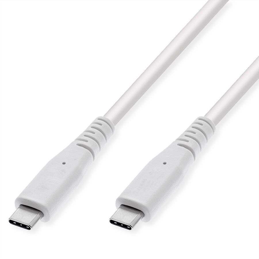 VALUE USB 3.2 Gen 2 kompatibles Kabel, USB C-C, ST/ST, 4K UHD-1, 10Gbit/s, Emark, 60W, weiß, 3 m
