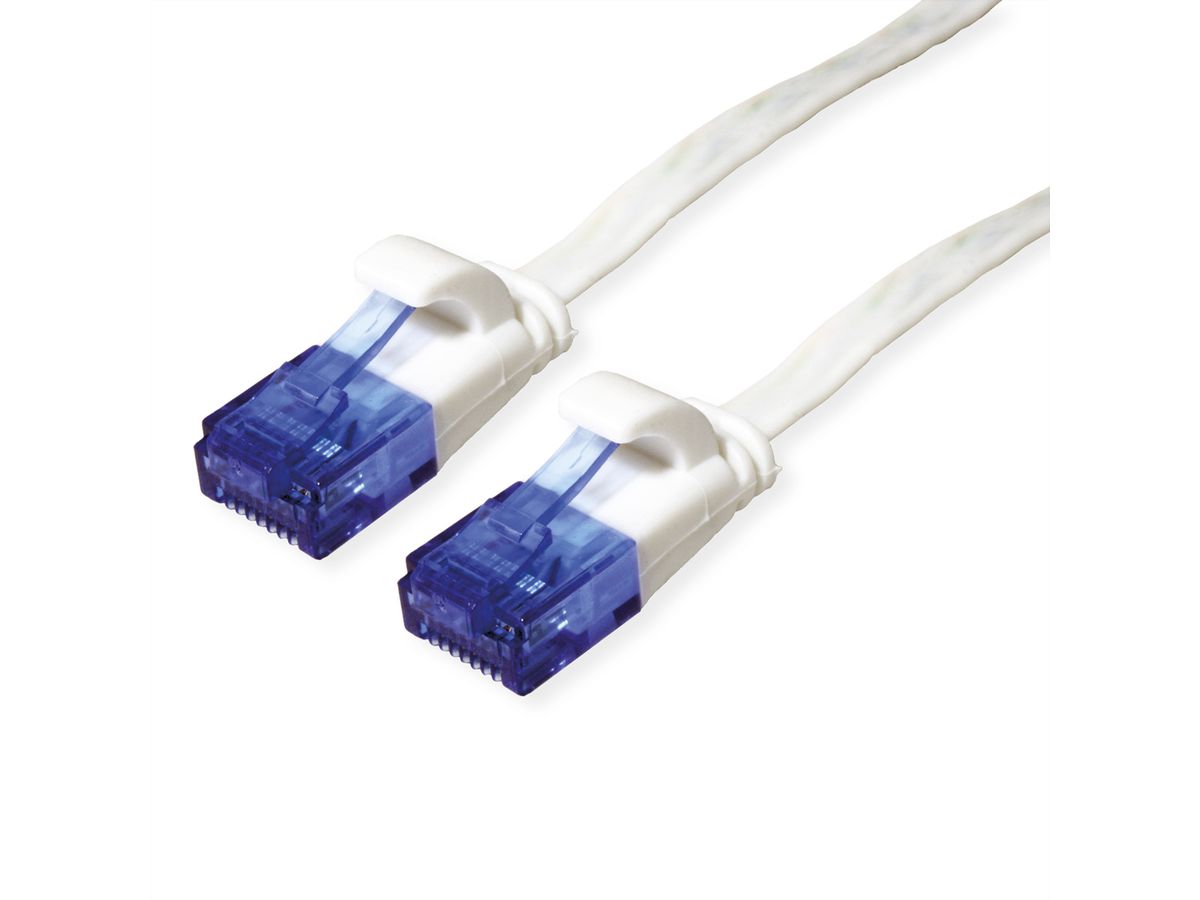 VALUE Patchkabel Kat.6A (Class EA) UTP, extra-flach, weiß, 5 m