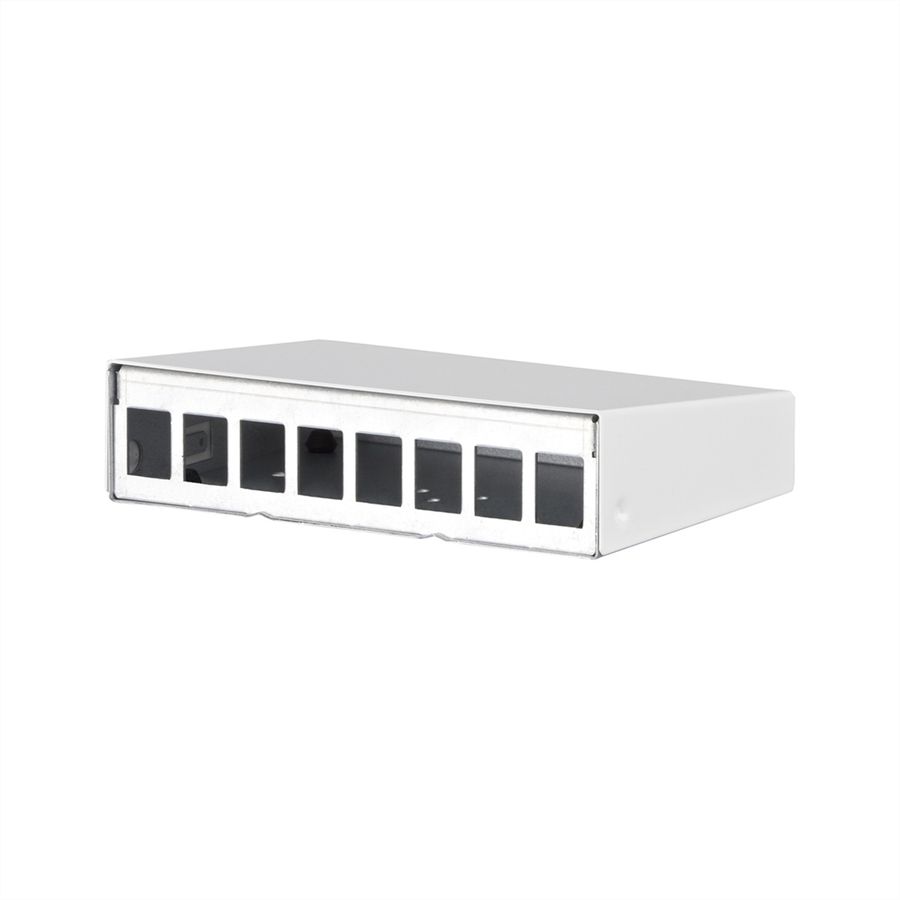METZ CONNECT Keystone AP-Gehäuse 8 Port reinweiß RAL9010