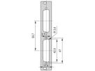 SCHROFF Frontplatte SUB-D Ausbruch - TEILFRONTPL.3HE 4TE 2X25 DC