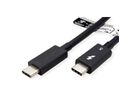 ROLINE Thunderbolt™ 5 Kabel, C-C, ST/ST, 80Gbit/s, 240W, passiv, schwarz, 0,5 m