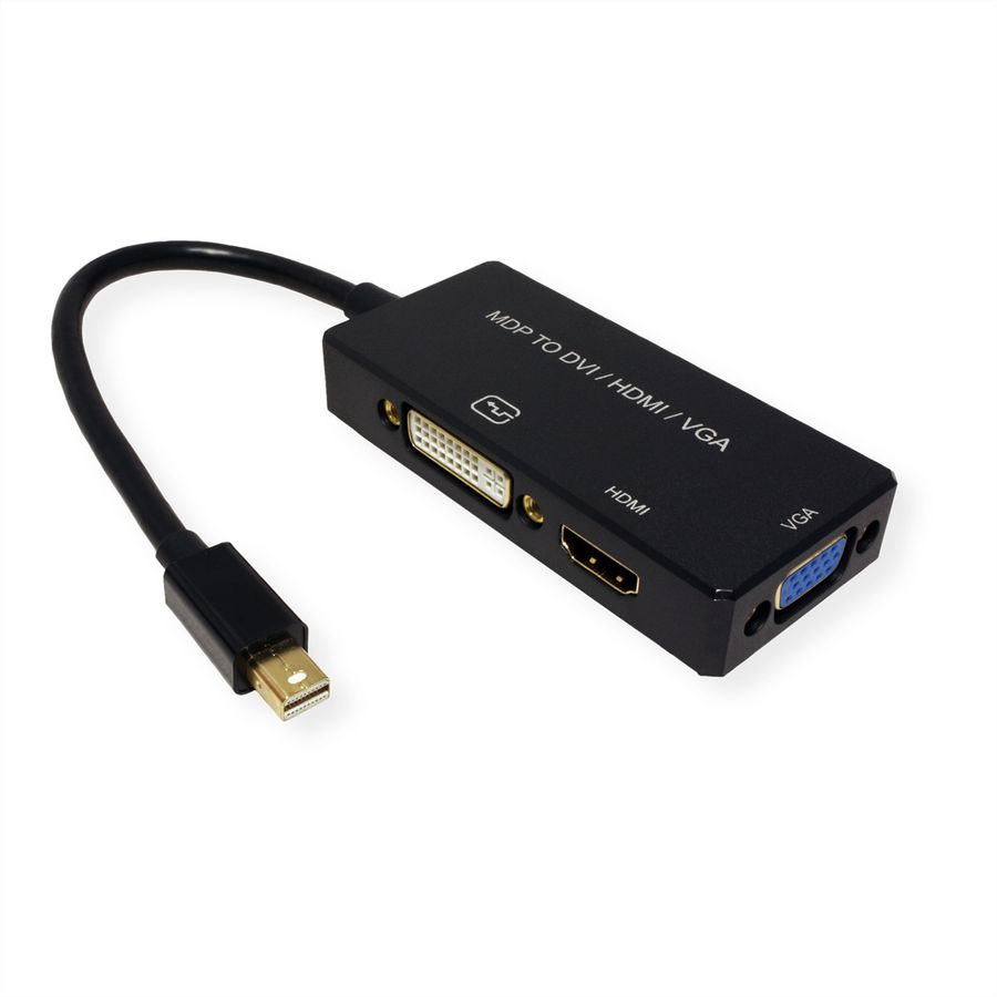 VALUE Adapterkabel Mini DisplayPort - VGA / DVI / HDMI, v1.2, Aktiv