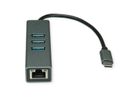 ROLINE USB Typ C zu Gigabit Ethernet Konverter + Hub 3x