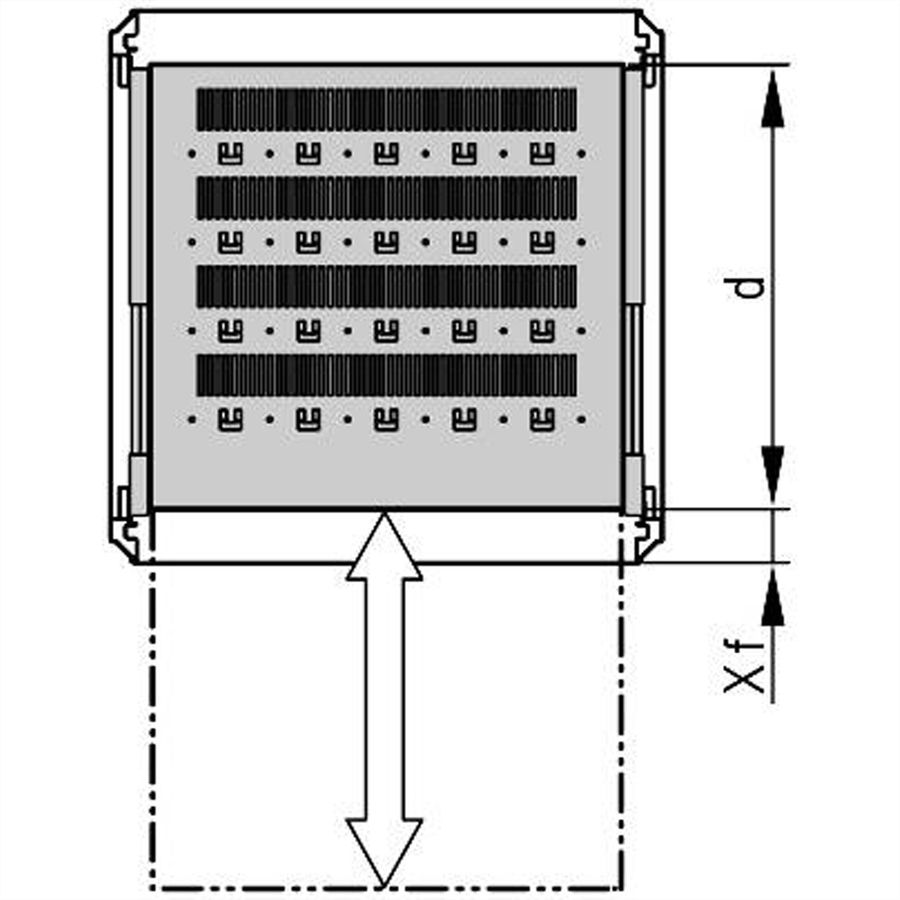 SCHROFF Gestellfachboden ausziehbar - GESTELL AUSZ.FACH. 800B 800T