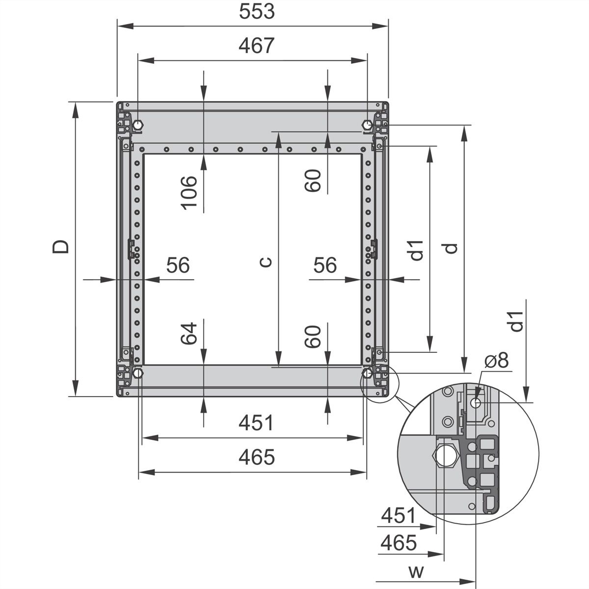 SCHROFF GEST.HD 19"12HE553B1000T 7021