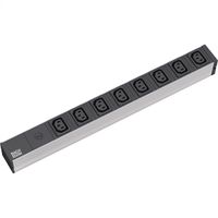 BACHMANN 19" Steckdosenleiste 8x C13 Buchsen, mit Schutzkontakt-Stecker, 10A Sicherung