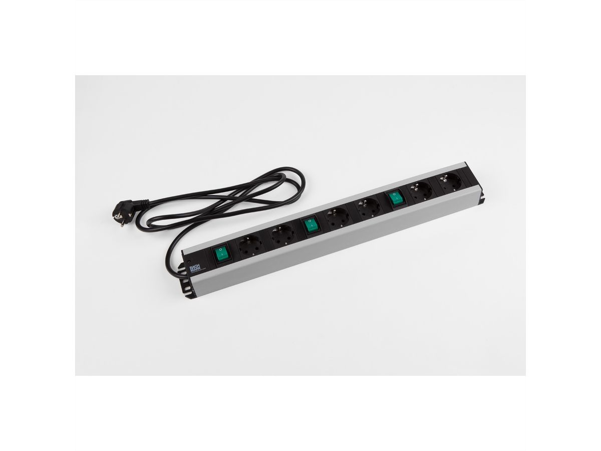 BACHMANN Handwerkerleiste 6x Schutzkontakt 3x Schalter, 2 m